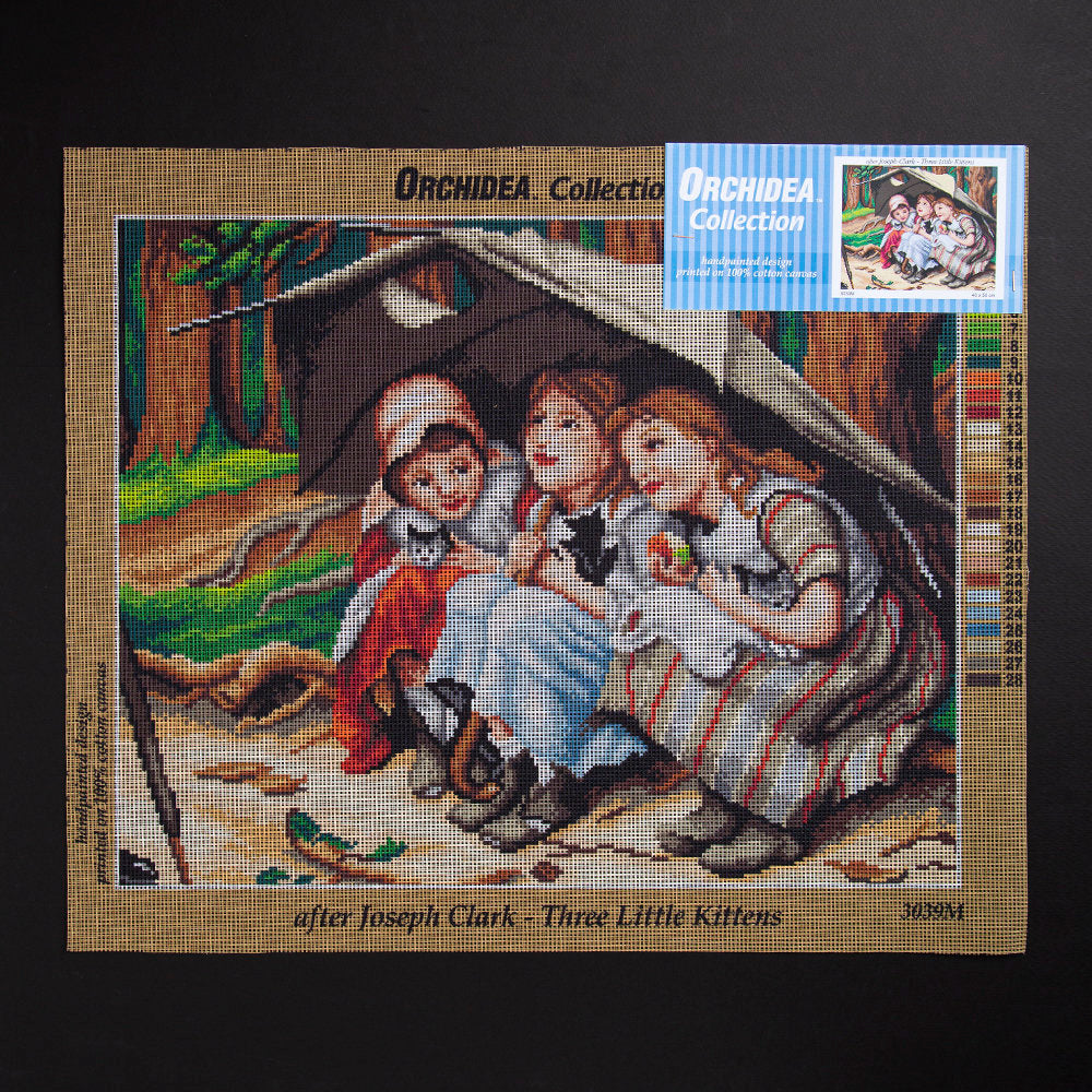 ORCHİDEA 40 x 50 cm Küçük Yavru Kediler Baskılı Goblen 3039M